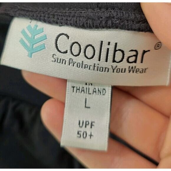 Coolibar Pants Womens Large Black Jogger Crop Drawstring Pull On Ruched - Picture 3 of 13